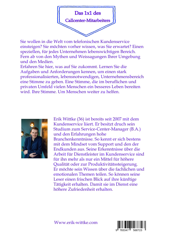Rückseitencover Das 1x1 des Callcenter-Mitarbeiters