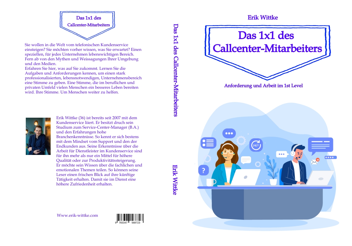 Gesamtes Coverbild Das 1x1 des Callcenter-Mitarbeiters