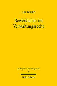 Vorderes Coverbild Beweislasten im Verwaltungsrecht