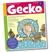 Vorderes Coverbild Gecko Kinderzeitschrift Band 102