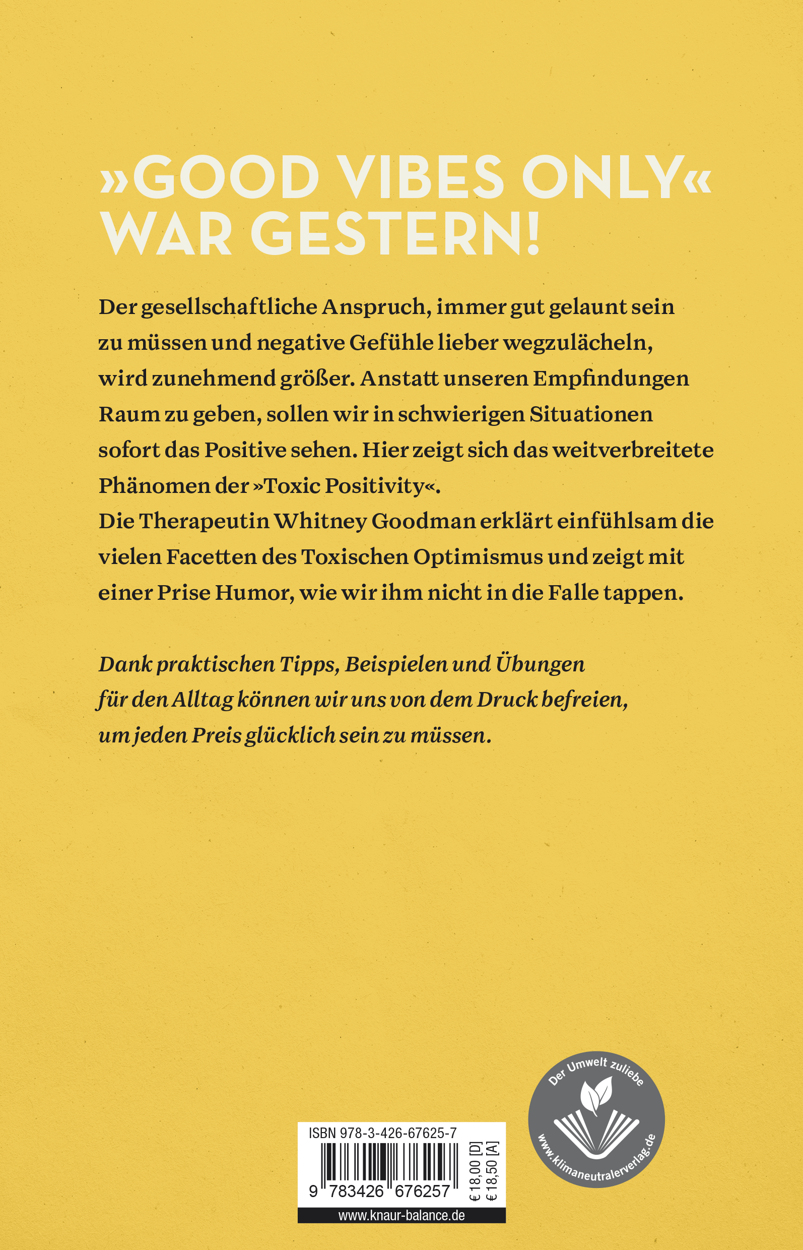 Rückseitencover Toxic Positivity