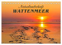 Vorderes Coverbild Naturlandschaft WATTENMEER (Tischkalender 2026 DIN A5 quer), CALVENDO Monatskalender