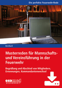Vorderes Coverbild Musterreden für Mannschafts- und Vereinsführung in der Feuerwehr (Teil 1) - Download