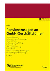 Vorderes Coverbild Pensionszusagen an GmbH-Geschäftsführer