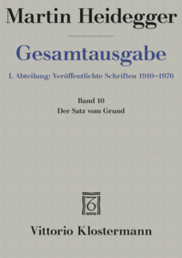 Vorderes Coverbild Der Satz vom Grund (1955-1956)