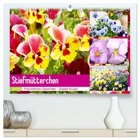 Vorderes Coverbild Stiefmütterchen Freundliche Gesichter (hochwertiger Premium Wandkalender 2025 DIN A2 quer), Kunstdruck in Hochglanz