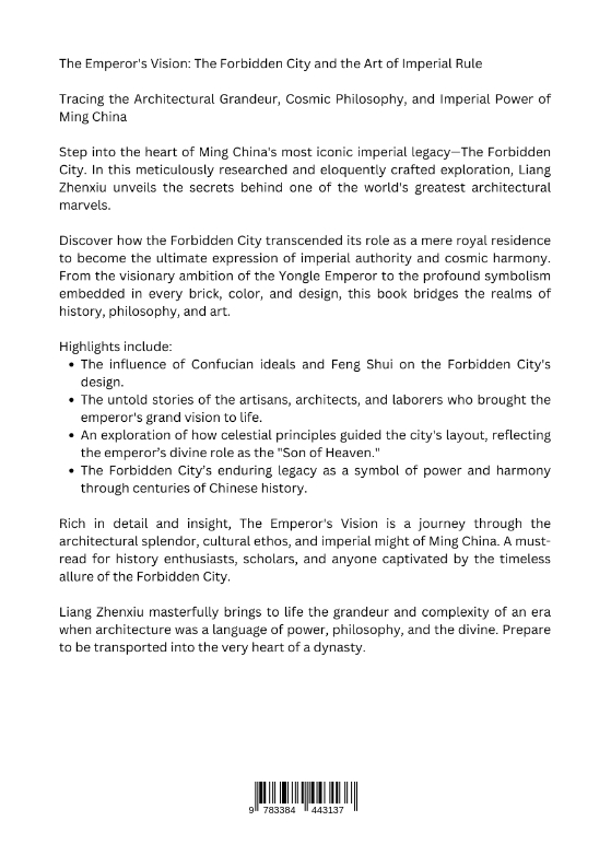 Rückseitencover The Emperor's Vision: The Forbidden City and the Art of Imperial Rule
