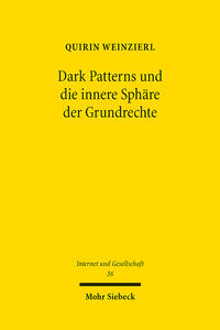 Vorderes Coverbild Dark Patterns und die innere Sphäre der Grundrechte