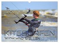 Vorderes Coverbild Kitesurfen - Wind und Wellen (Wandkalender 2025 DIN A3 quer), CALVENDO Monatskalender