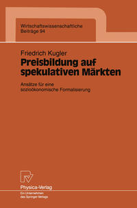 Vorderes Coverbild Preisbildung auf spekulativen Märkten