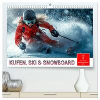 Vorderes Coverbild Kufen, Ski & Snowboard (hochwertiger Premium Wandkalender 2025 DIN A2 quer), Kunstdruck in Hochglanz