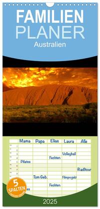 Vorderes Coverbild Familienplaner 2025 - Australien mit 5 Spalten (Wandkalender, 21 x 45 cm) CALVENDO