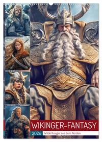 Vorderes Coverbild Wikinger-Fantasy. Wilde Krieger aus dem Norden (Wandkalender 2026 DIN A2 hoch), CALVENDO Monatskalender