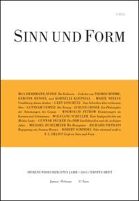 Vorderes Coverbild Sinn und Form 1/2015