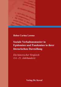 Vorderes Coverbild Soziale Verhaltensmuster in Epidemien und Pandemien in ihrer literarischen Darstellung