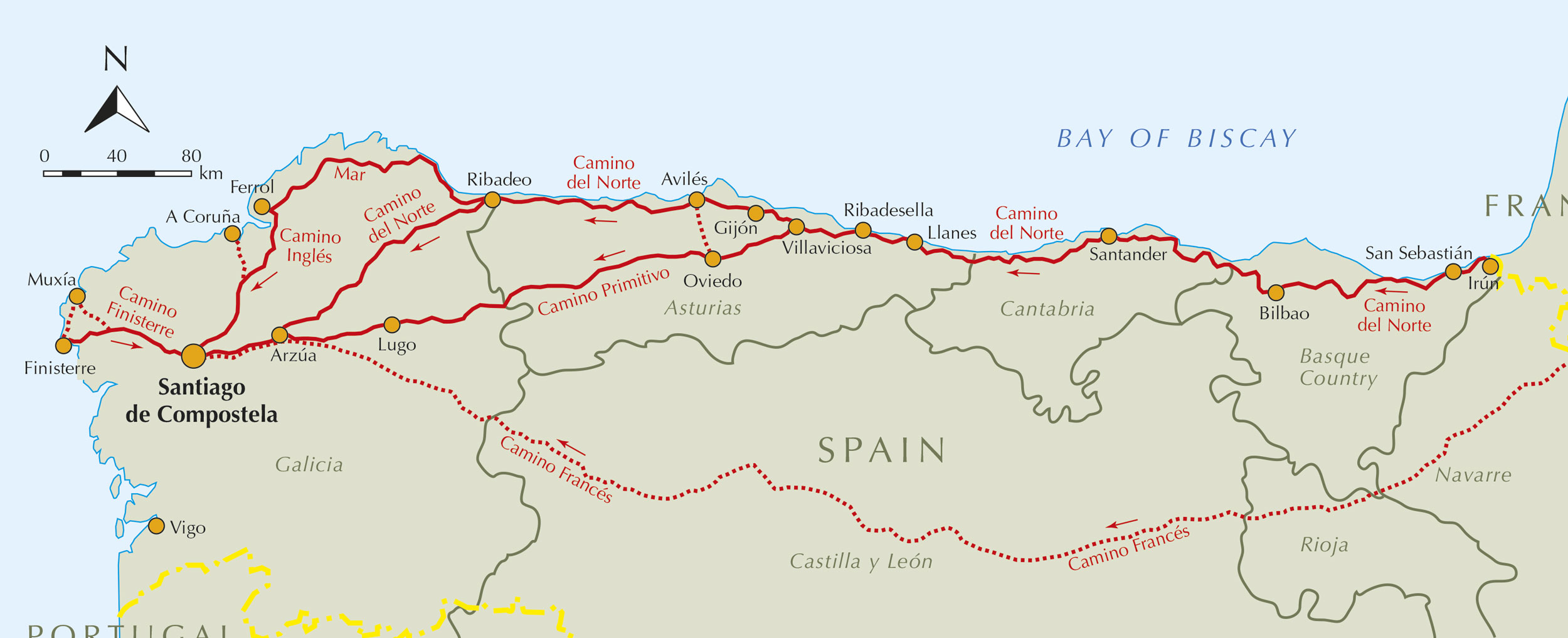 Beispielinhalt (Bild) The Camino del Norte and Camino Primitivo