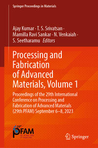 Vorderes Coverbild Processing and Fabrication of Advanced Materials, Volume 1