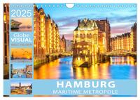 Vorderes Coverbild HAMBURG - Maritime Metropole (Wandkalender 2025 DIN A4 quer), CALVENDO Monatskalender