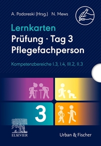 Vorderes Coverbild Lernkarten Prüfung – Tag 3, Pflegefachperson, Kompetenzbereiche I.3, I.4, III.2, II.3