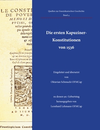 Vorderes Coverbild Die ersten Kapuziner-Konstitutionen von 1536