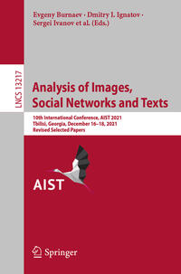 Vorderes Coverbild Analysis of Images, Social Networks and Texts