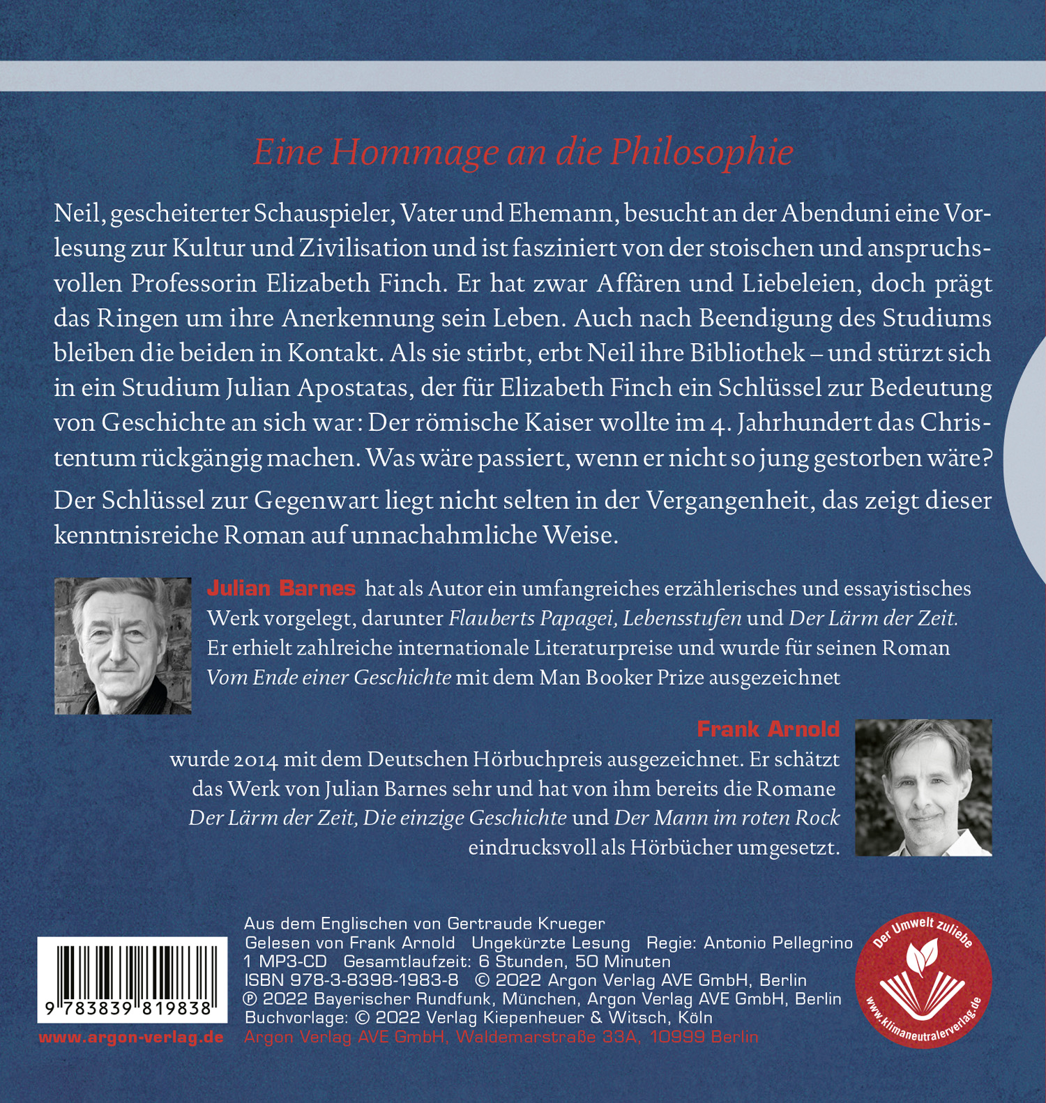 Rückseitencover Elizabeth Finch