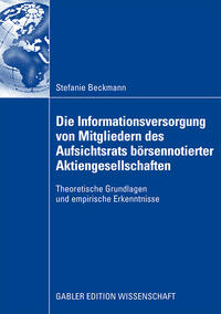 Vorderes Coverbild Die Informationsversorgung von Mitgliedern des Aufsichtsrats börsennotierter Aktiengesellschaften