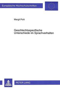 Vorderes Coverbild Geschlechtsspezifische Unterschiede im Sprachverhalten