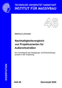Vorderes Coverbild Nachhaltigkeitsvergleich von Projektvarianten für Außerortsstraßen
