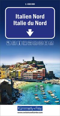 Vorderes Coverbild Kümmerly+Frey Strassenkarte Italien Nord 1:650.000
