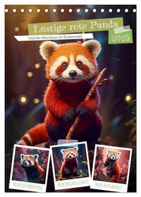Vorderes Coverbild Lustige rote Panda (Tischkalender 2025 DIN A5 hoch), CALVENDO Monatskalender