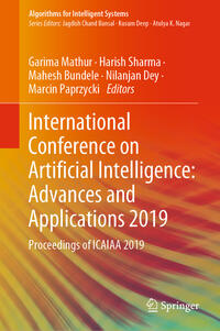 Vorderes Coverbild International Conference on Artificial Intelligence: Advances and Applications 2019