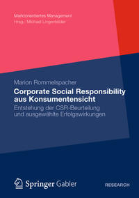 Vorderes Coverbild Corporate Social Responsibility aus Konsumentensicht