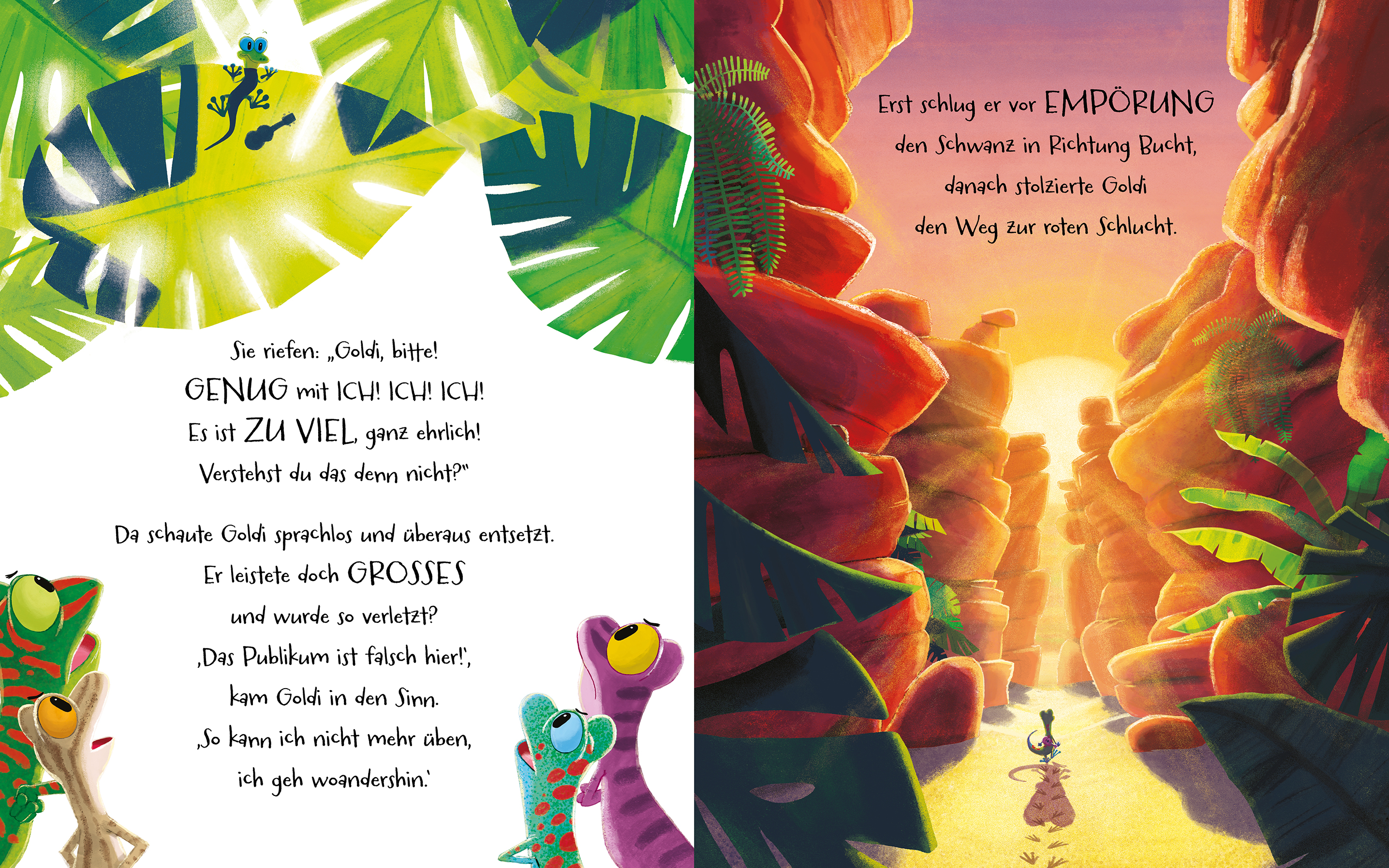 Beispielinhalt (Bild) Gecko und das Glück des Gebens
