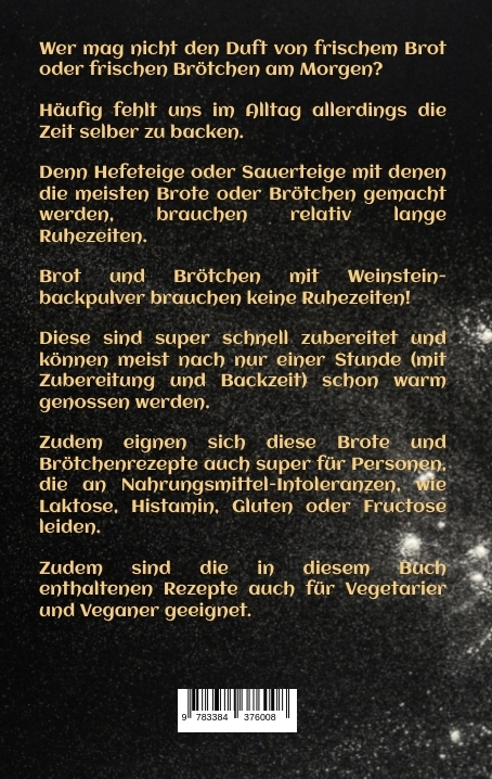 Rückseitencover Brot und Brötchen backen mit Weinsteinbackpulver