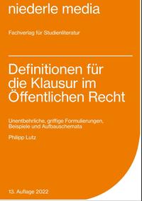Vorderes Coverbild Definitionen für die Klausur im Öffentlichen Recht - 2022