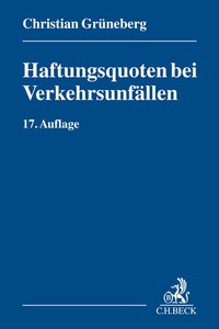 Vorderes Coverbild Haftungsquoten bei Verkehrsunfällen