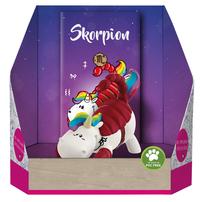 Vorderes Coverbild Pummeleinhorn Sammelfigur – Sternzeichen Skorpion
