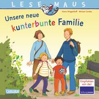 Vorderes Coverbild LESEMAUS 170: Unsere neue kunterbunte Familie