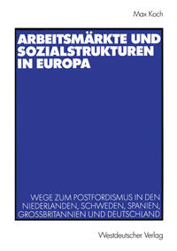Vorderes Coverbild Arbeitsmärkte und Sozialstrukturen in Europa