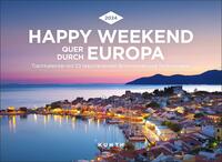 Vorderes Coverbild Happy Weekend quer durch Europa - KUNTH Tischkalender 2024