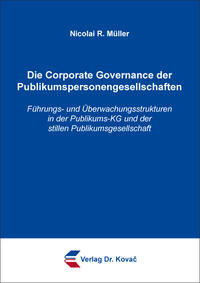 Vorderes Coverbild Die Corporate Governance der Publikumspersonengesellschaften