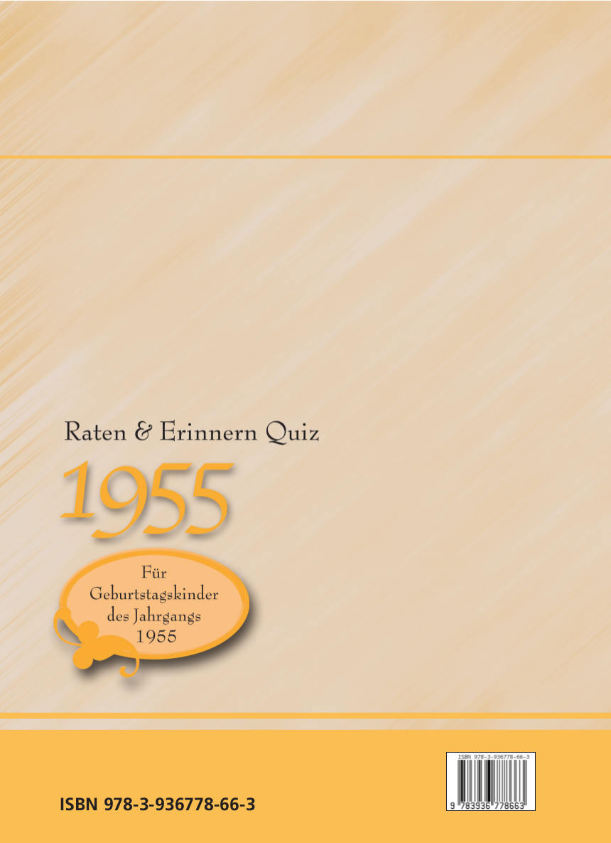 Rückseitencover Raten und Erinnern Quiz 1955