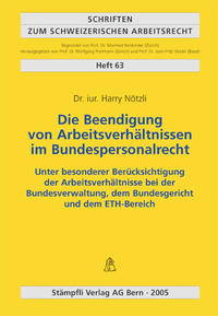 Vorderes Coverbild Die Beendigung von Arbeitsverhältnissen im Bundespersonalrecht