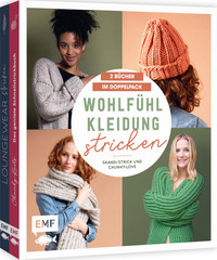 Vorderes Coverbild Wohlfühlkleidung stricken – Skandi-Strick und Chunky-Love: 2 Bücher im Doppelpack