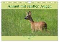 Vorderes Coverbild Anmut mit sanften Augen - Rehwild in der freien Natur (Wandkalender 2025 DIN A4 quer), CALVENDO Monatskalender