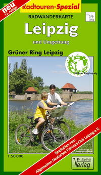 Vorderes Coverbild Radwanderkarte Leipzig und Umgebung