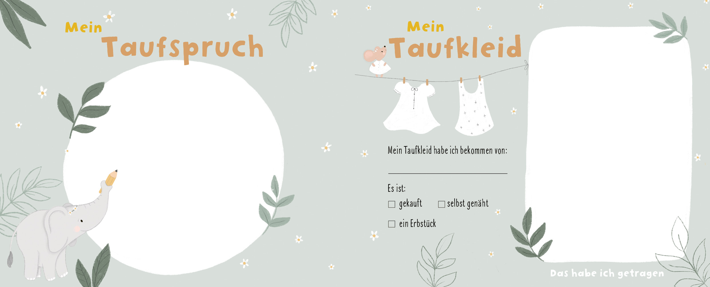 Beispielinhalt (Bild) Meine Taufe – rosa