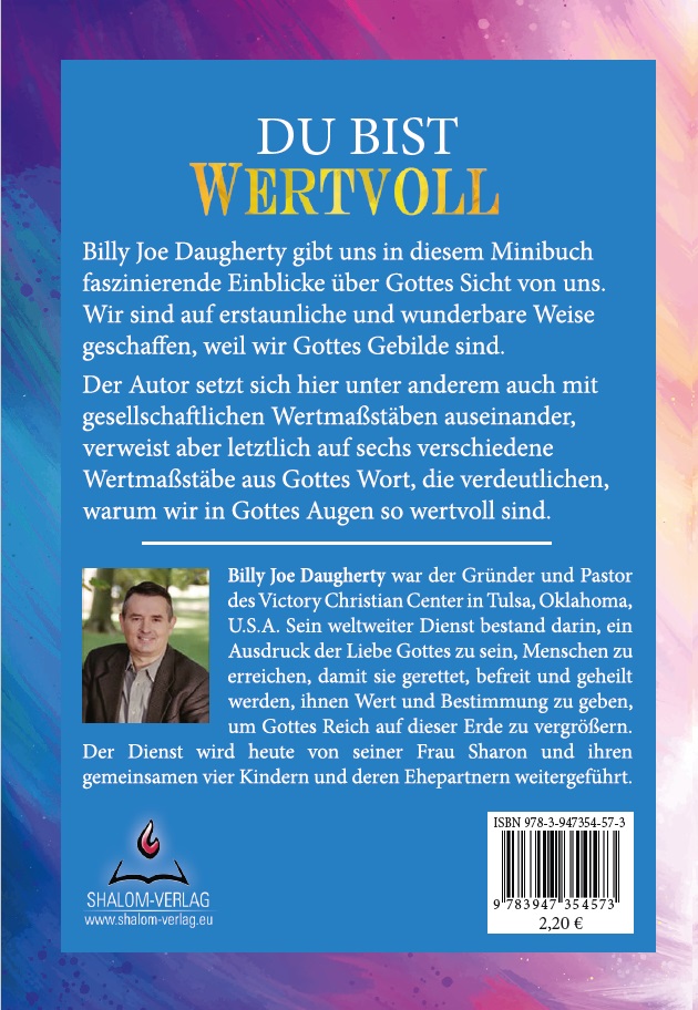 Rückseitencover Du bist wertvoll