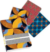 Vorderes Coverbild WAX Mini-Notizhefte - Motiv Karos, Blüten & Kreise